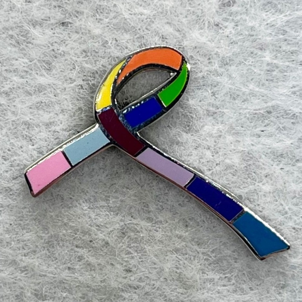 🔮 5/$25 Colors of Hope Cancer Awareness Ribbon Pin - Picture 1 of 3